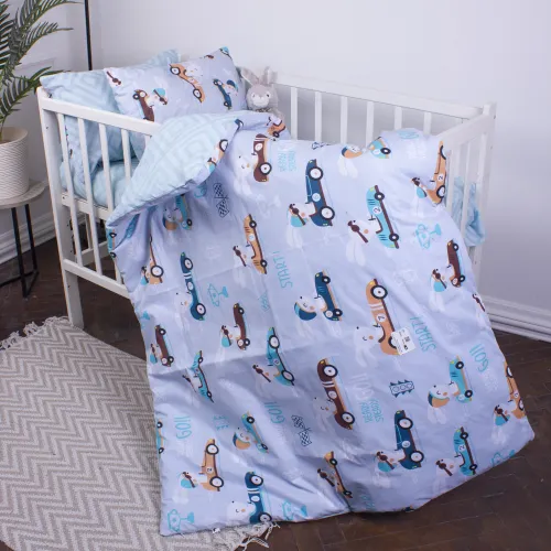 Підковдра дитяча Бязь Kids Time 18-0008 Bunny Races