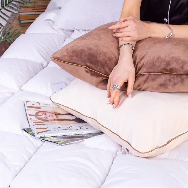 Подушка ортопедическая (стружка Memory) №4052 28-0004 Cream Velvet Women 59*43*10 см - 6