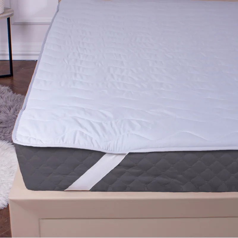 Наматрасник №9051 Eco Light Gray (Wool) (обычный на резинке по углам) - 3