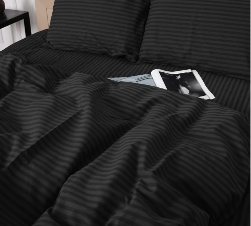 Наволочка бязь 17-0611 Stripe Black Black Friday - 2