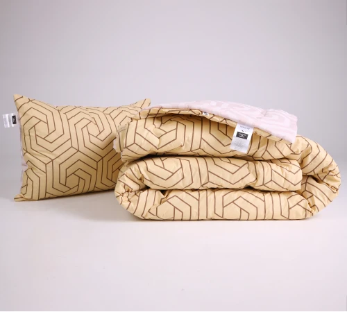 Набор шелковый Зима №3058 Сolor Fun Line (чехол бязь 100%) Geometry (одеяло + подушка средняя) Black Friday