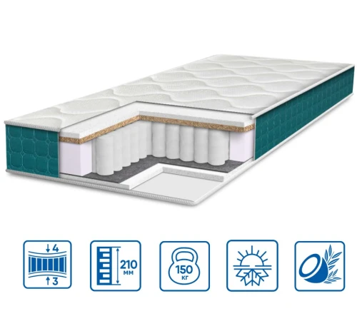 Матрац пружинний "незалежні блоки" ES Fresh Spring 2 в 1