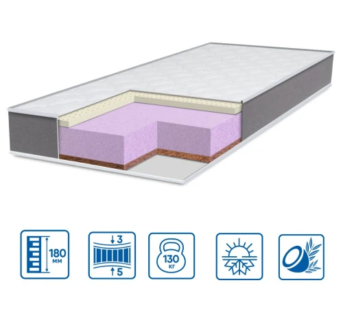 Матрас беспружинный ES City Twin Latex Cocos