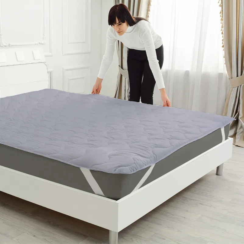 Наматрасник №9051 Eco Light Gray (Wool) (обычный на резинке по углам) - 5