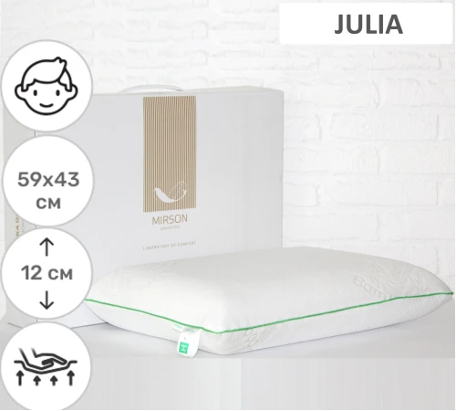 Подушка ортопедическая №7035 Elite Green nature Julia MEN 59*43*12 см