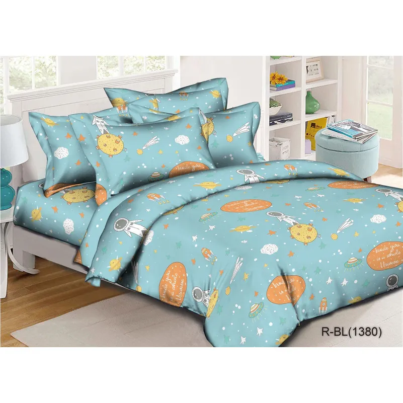 Простынь Бязь 17-0426 Little astronaut