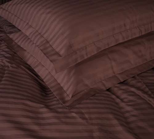 Наволочка Satin Stripe 30-0006 Dark Brown Black Friday