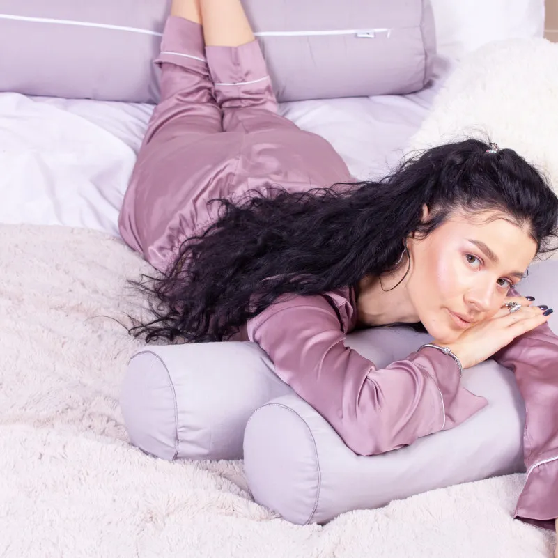 Подушка-валик №8349 Naturale Line 16-5703 Light Gray BamBoo - 11