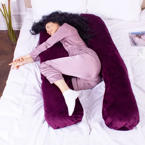 Подушка для беременных и отдыха U-образная № 8021 Velvet Line "Excalibur" EcoSilk велюр