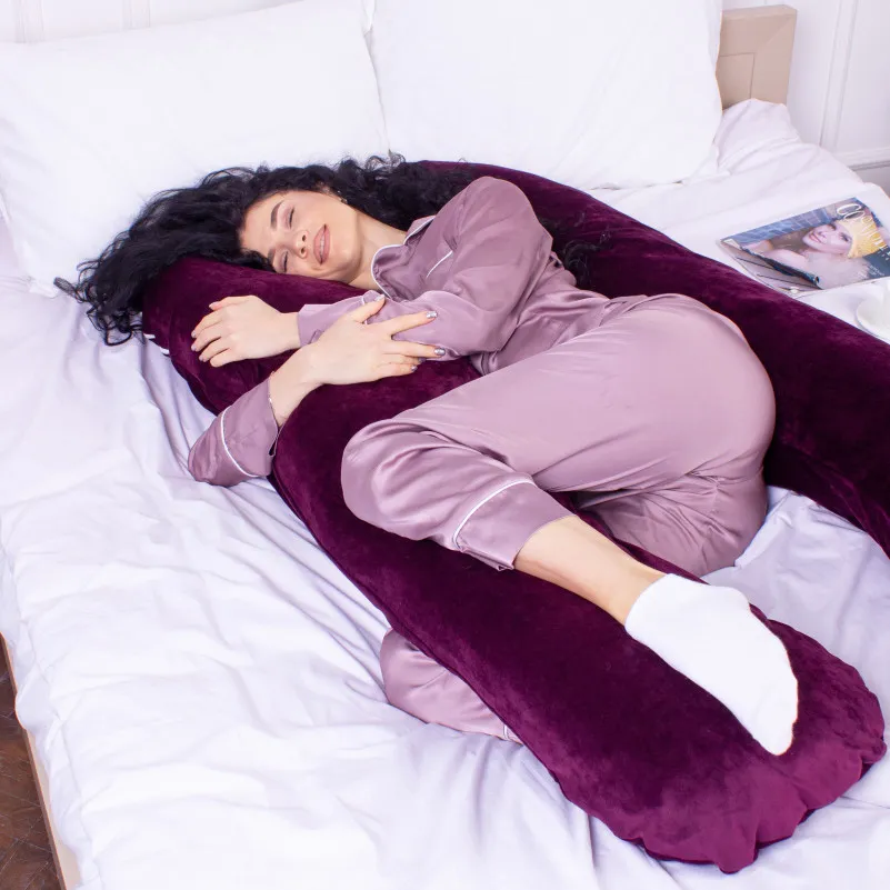 Подушка для беременных и отдыха U-образная № 8021 Velvet Line "Excalibur" EcoSilk велюр - 5