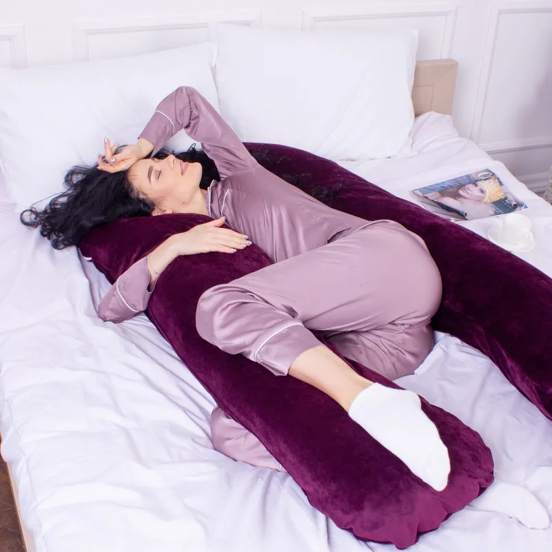 Подушка для беременных и отдыха U-образная № 8021 Velvet Line "Excalibur" EcoSilk велюр - 6