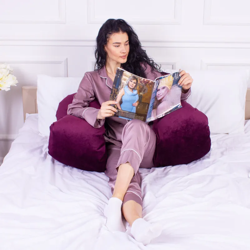 Подушка для беременных и отдыха U-образная № 8021 Velvet Line "Excalibur" EcoSilk велюр - 8