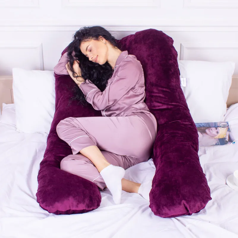 Подушка для беременных и отдыха U-образная № 8021 Velvet Line "Excalibur" EcoSilk велюр - 10