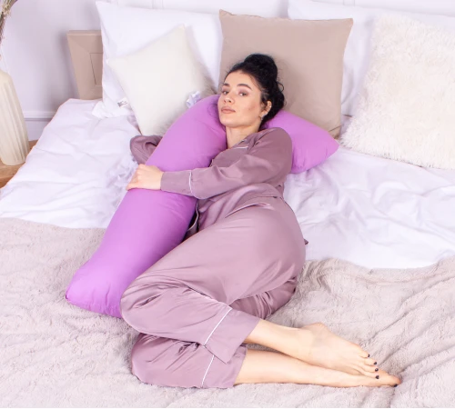 Подушка для вагітних та відпочинку Г-подібна №8422 16-3310 Bernarda EcoSilk Ranforce Elite