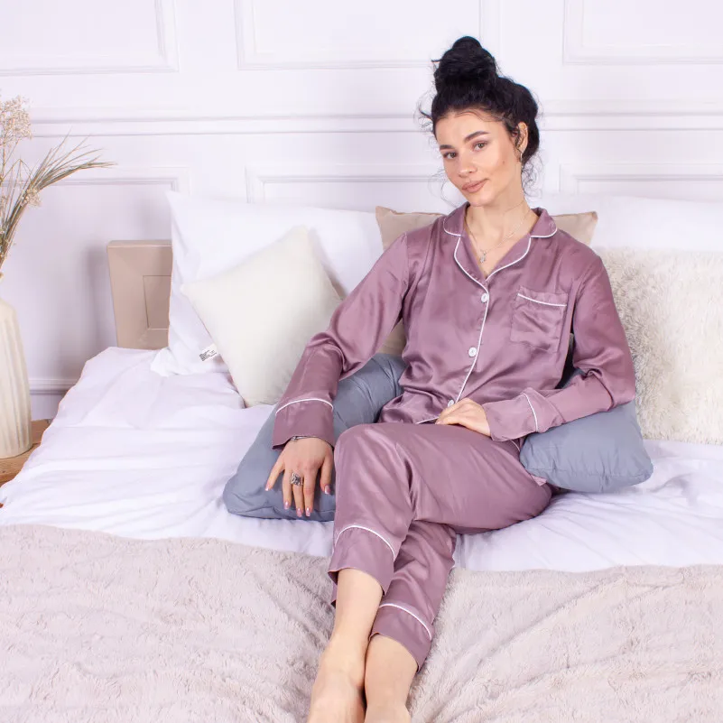 Подушка для беременных и отдыха Г-образная №8462 Eco Line Gray EcoSilk микросатин - 9