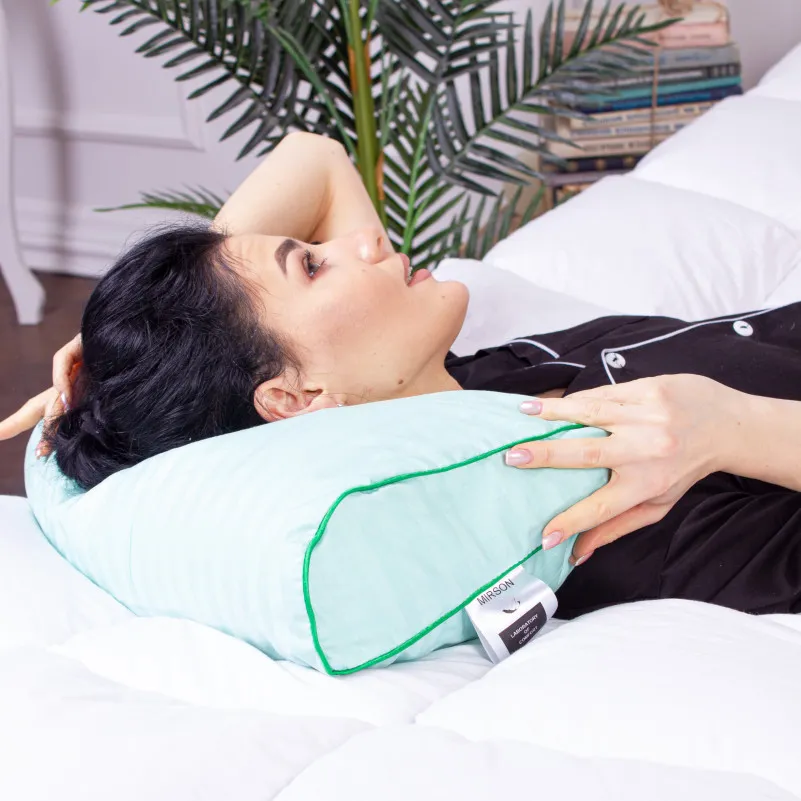 Подушка ортопедична (стружка Memory) №4189 Satin Stripe 30-0013 Azure KIDDY 50*29*5/8 см - 1