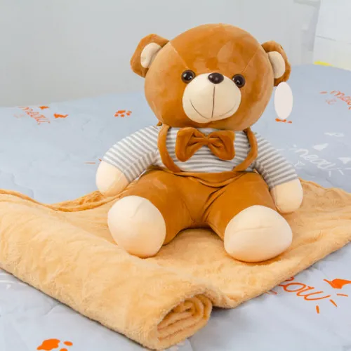 Плед+подушка дитячі №1051 Bear Brown