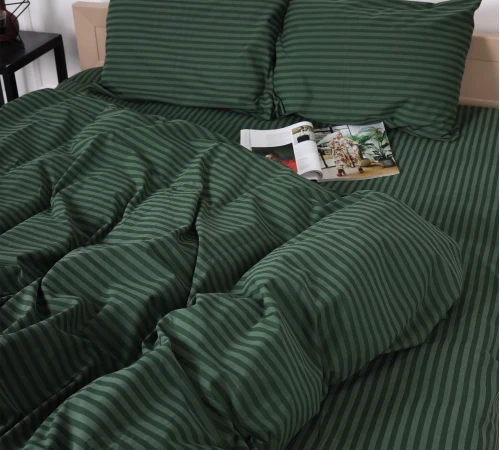 Наволочка бязь 17-0612 Stripe Emerald Black Friday - 2