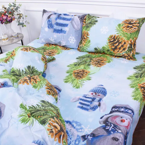 Простынь MirSon Ranforce Elite 17-0266 Snowman