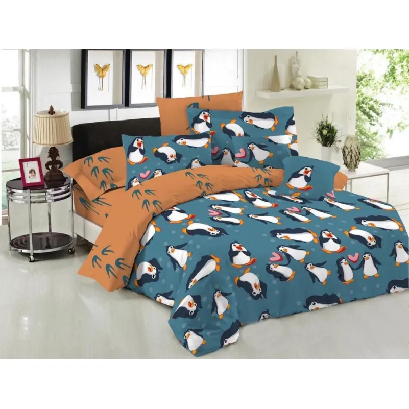 Простынь Бязь 17-0493 Penguins