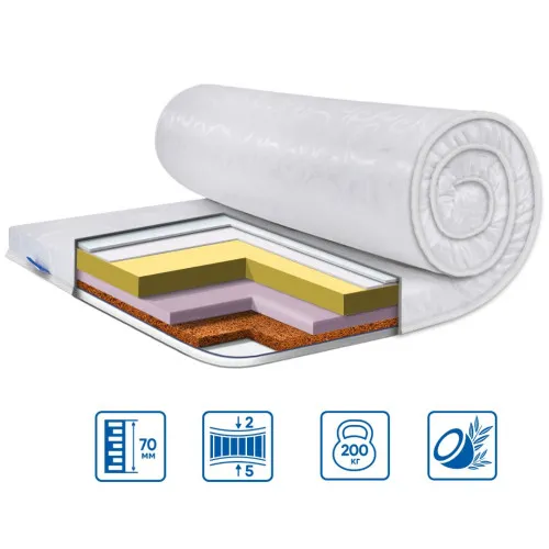 Матрас Топпер Ролл Ап (Roll Up) ES Standart Cocos Lux жакард