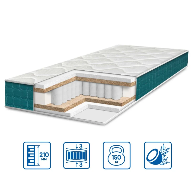 Матрац пружинний "незалежні блоки" ES Fresh Spring Cocos