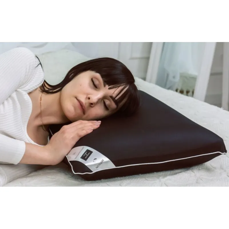 Подушка ортопедична №7006 Elite Delicate satin Black Pearl 59*43*12 см - 4