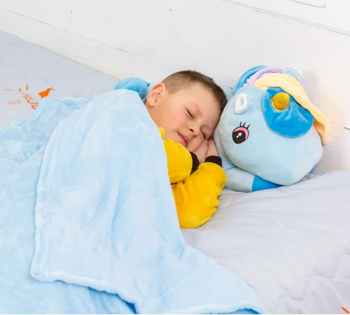 Плед + подушка дитячі №1068 Unicorn with Blue Mane - 2