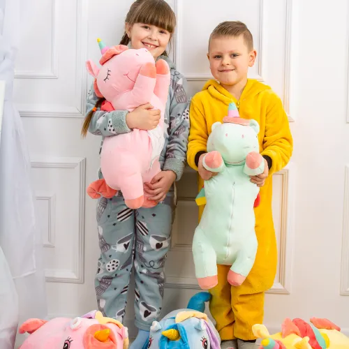 Плед + подушка дитячі №1068 Unicorn with Blue Mane - 5