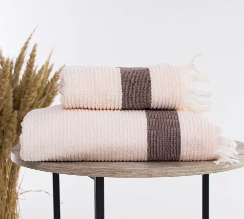 Набір банних рушників (2 шт.) Е №104 Elite Luxury Milk