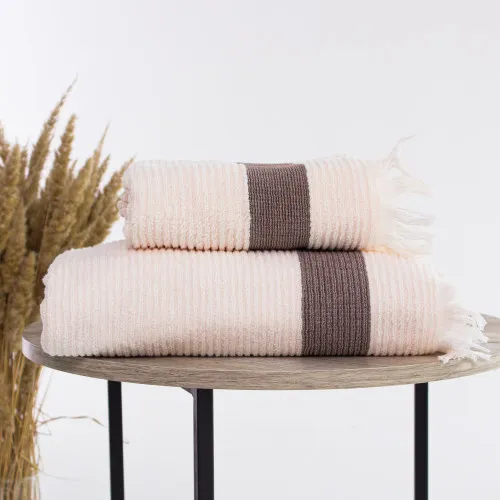 Набір банних рушників (2 шт.) Е №104 Elite Luxury Milk