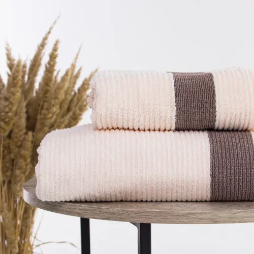 Набір банних рушників (2 шт.) Е №104 Elite Luxury Milk - 2