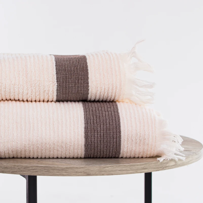 Набір банних рушників (2 шт.) Е №104 Elite Luxury Milk - 2