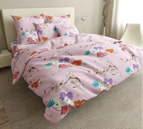 Наволочка Бязь 17-0368 Hello Kitty