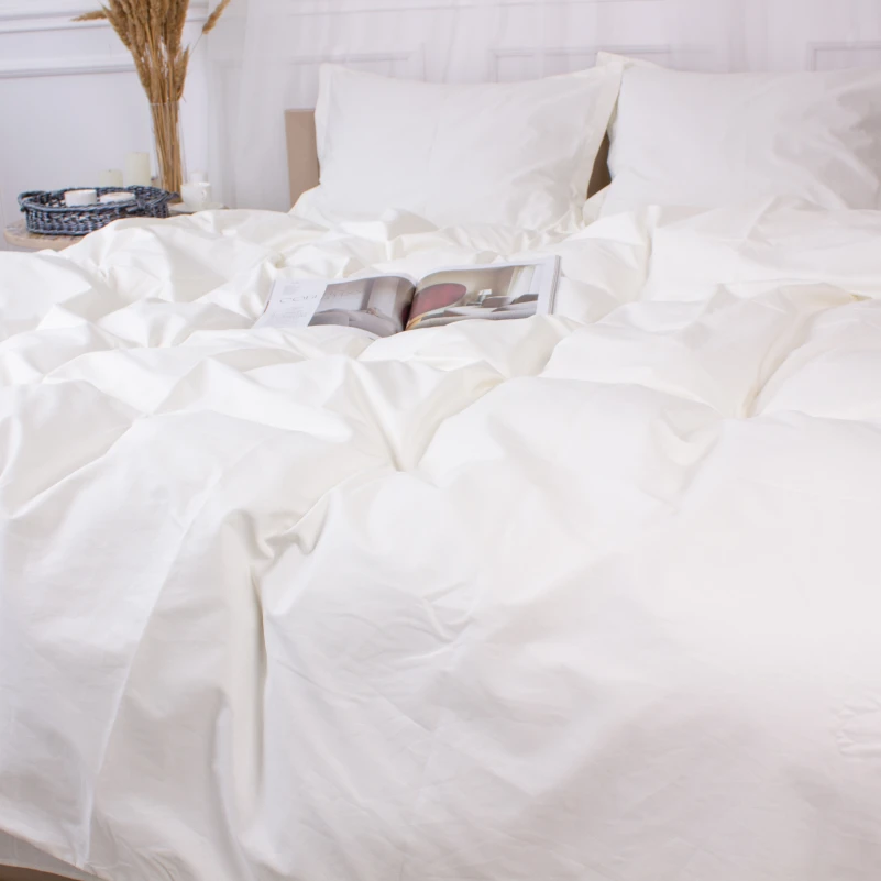 Простынь Poplin Line "002 Milky White" - 7