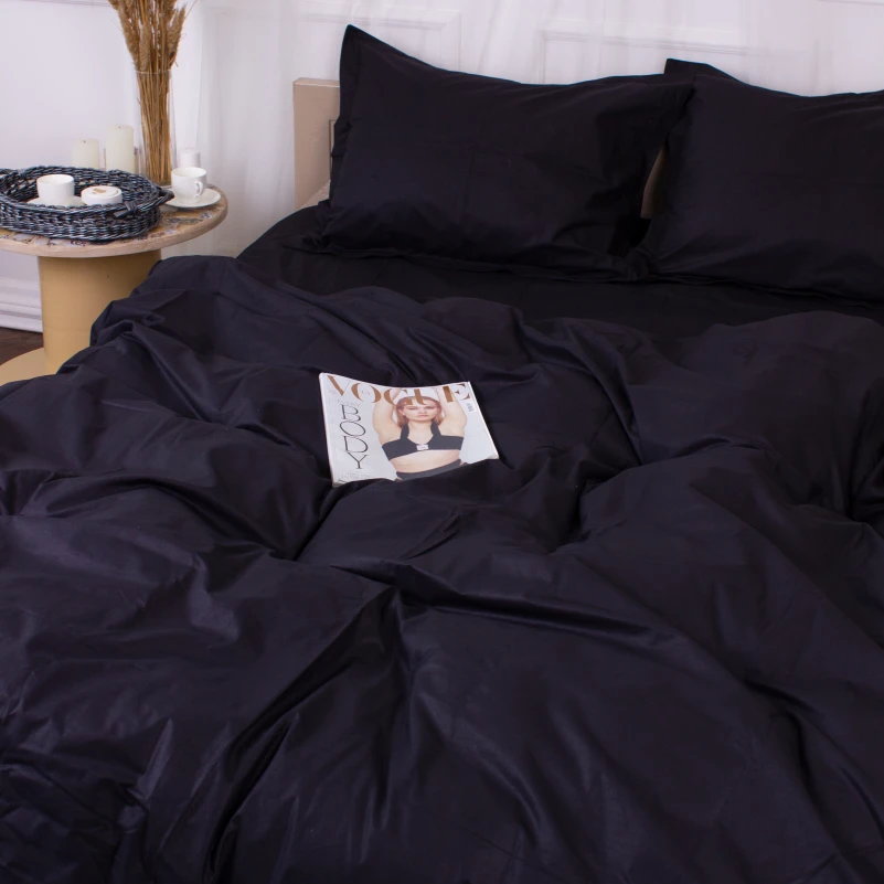 Простынь Poplin Line "099 Black" - 5