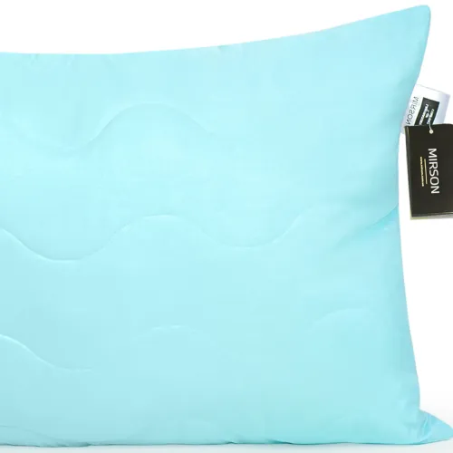 Подушка шовкова Eco Light Blue №1616 шовк Капок мікросатин - 1