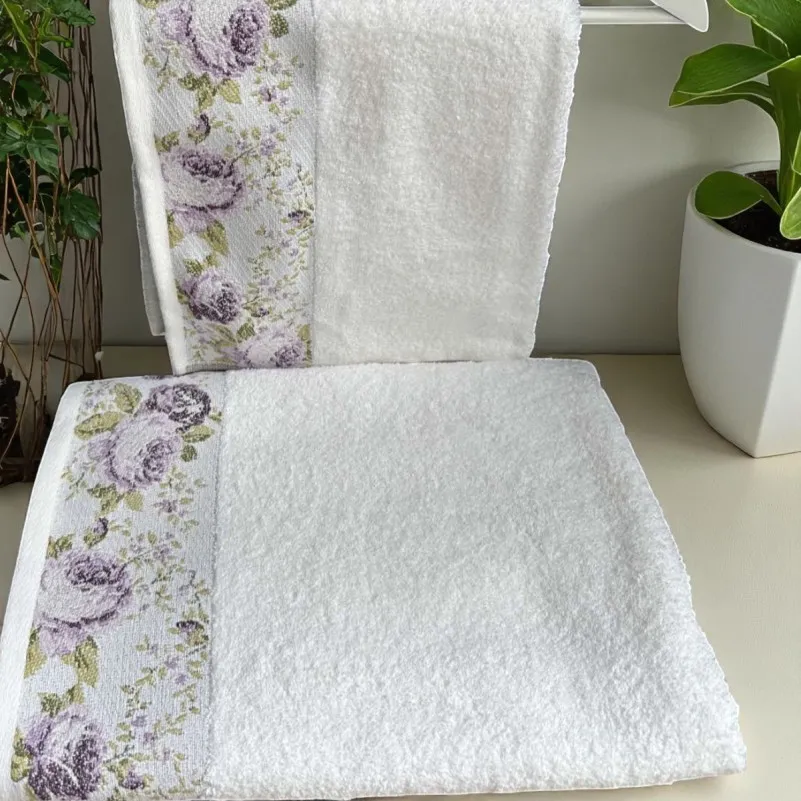 Набір рушників 50*90 + 70*140 Silken Bath white