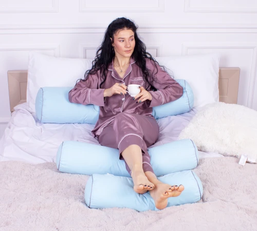 Подушка-валик №8109 Naturale Line 14-4121 Blanco EcoSilk