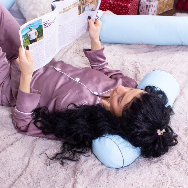 Подушка-валик №8109 Naturale Line 14-4121 Blanco EcoSilk - 8