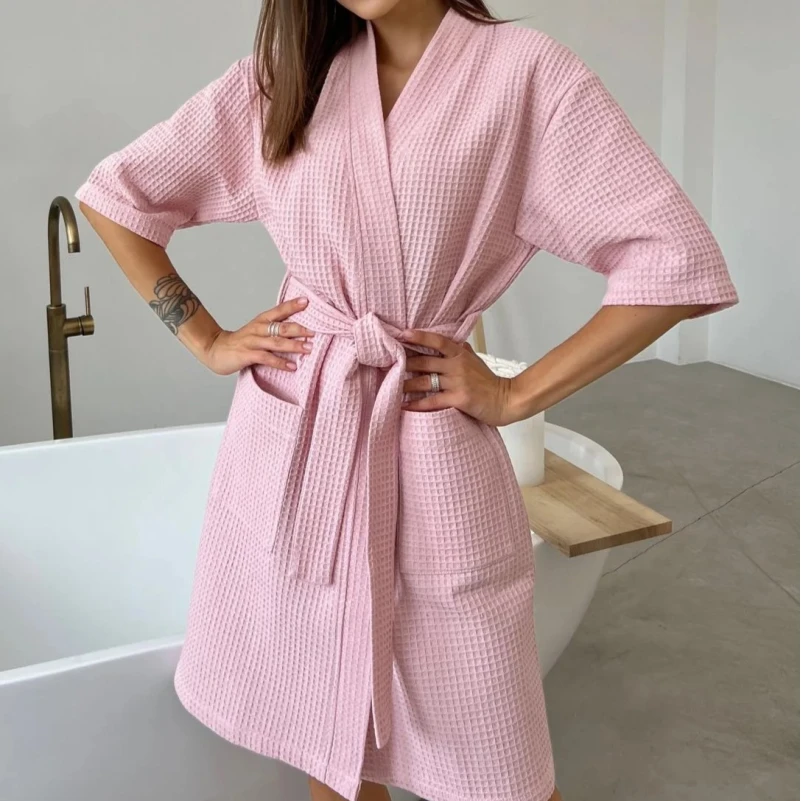 Халат "Soft Waffle" pink