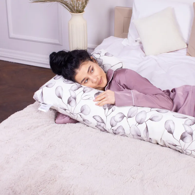 Подушка для беременных и отдыха Г-образная №8443 Color Line 17-0546 Yuliana White EcoSilk бязь - 5
