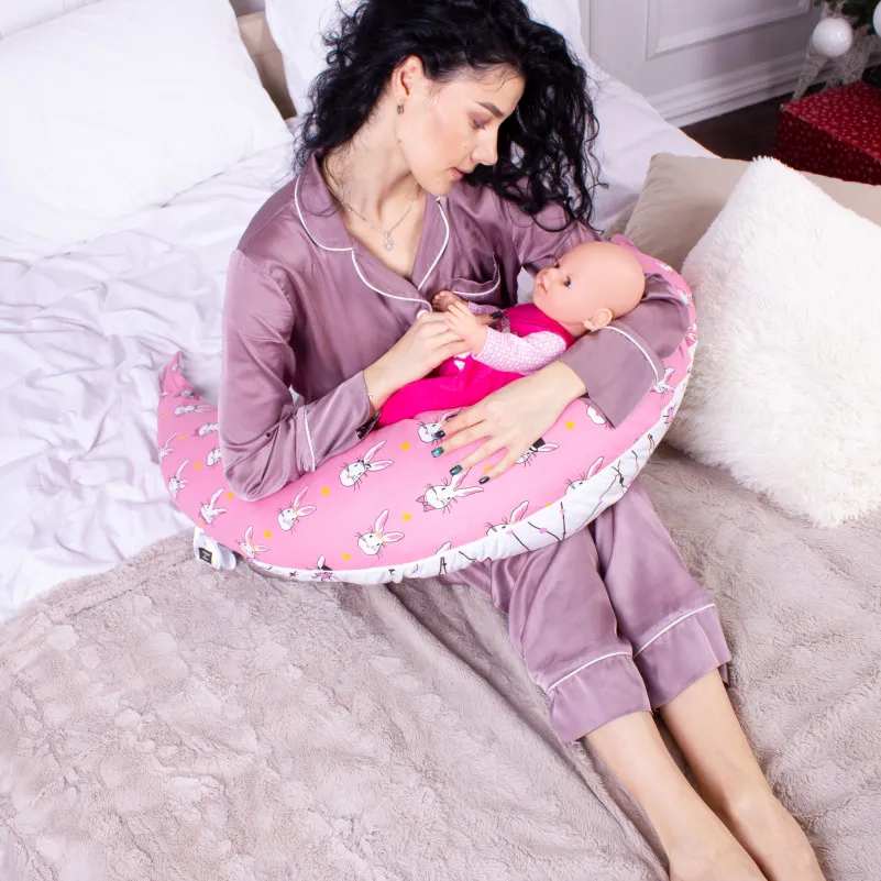 Для беременных и кормления №8656 Print Line 17-0528 Bunnies pink 100% Memory - 6