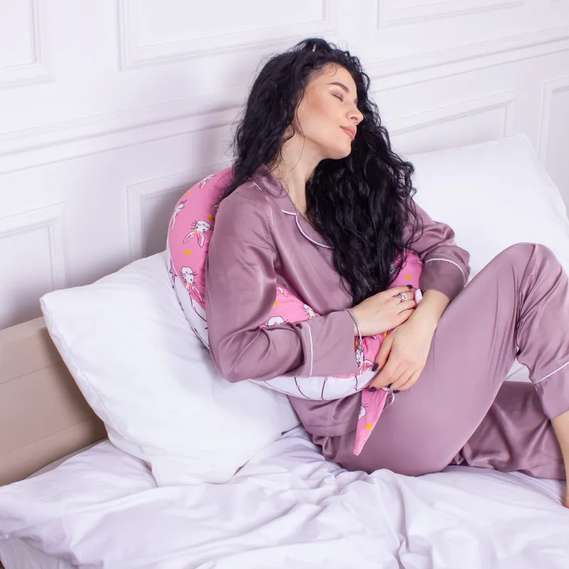 Для беременных и кормления №8656 Print Line 17-0528 Bunnies pink 100% Memory - 5