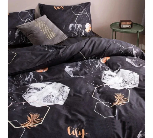 Наволочка Бязь 17-0309 Black marble