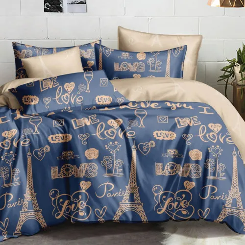 Пододеяльник Бязь 17-0443 Love Paris