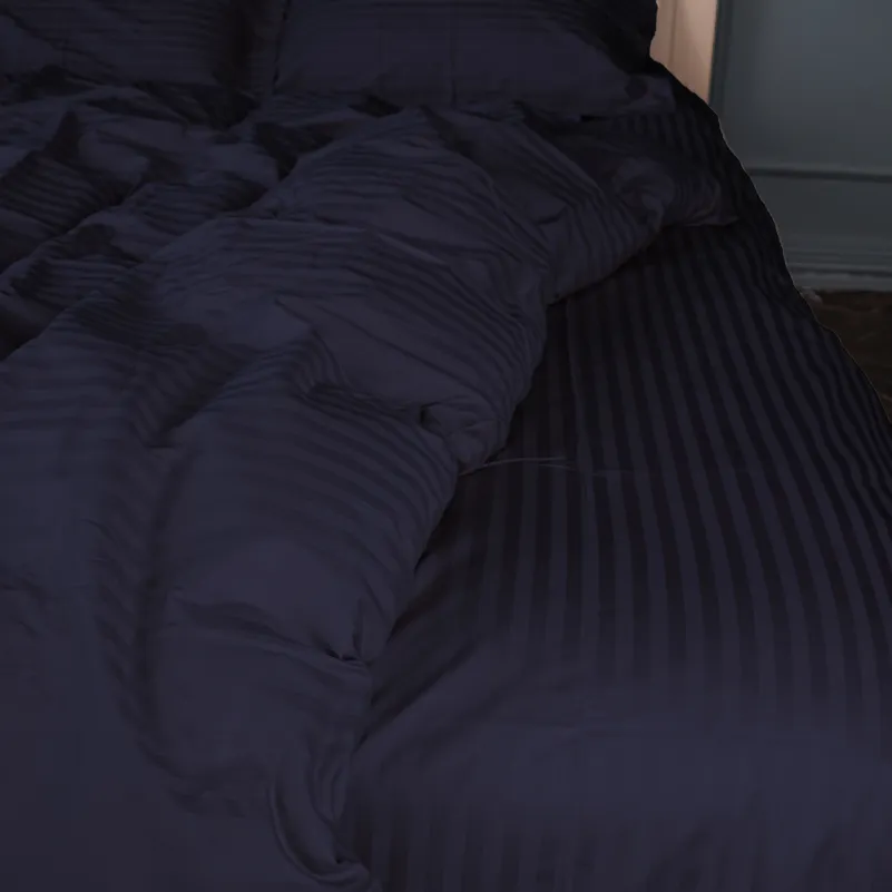 Комплект постельного белья Сатин LITTLE KIDS Satin Stripe 30-0021 Dark Blue - 1