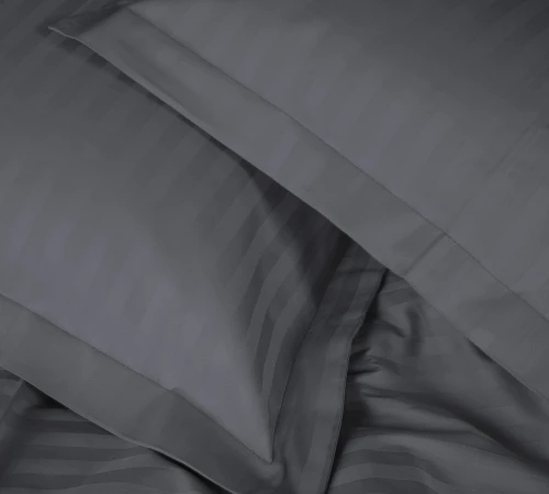 Наволочка Satin Stripe 30-0012 Dark Gray Black Friday - 2