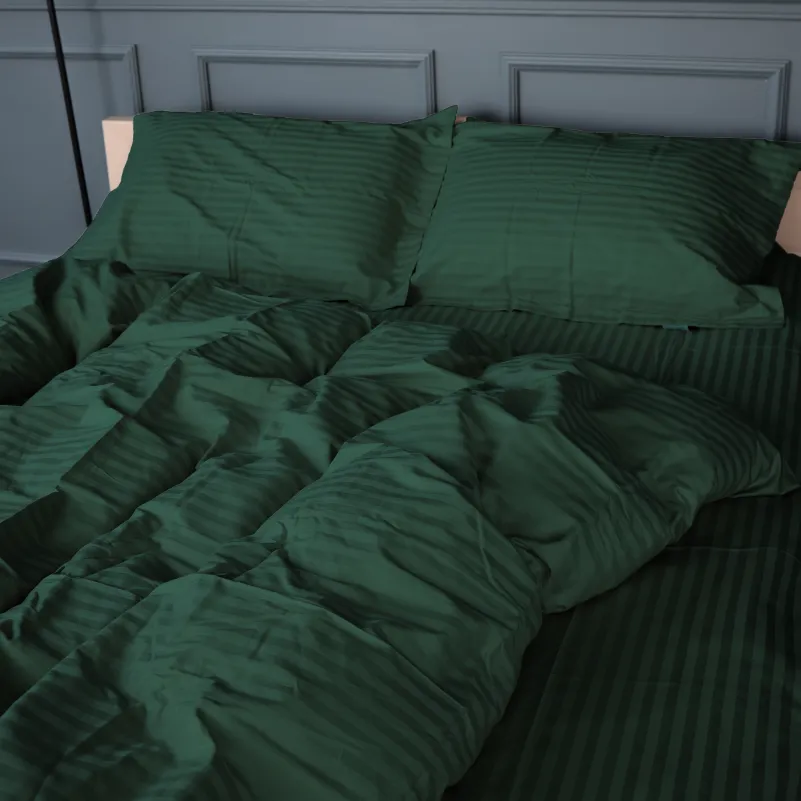 Комплект постельного белья Сатин JUNIOR Satin Stripe 30-0015 Green Wave