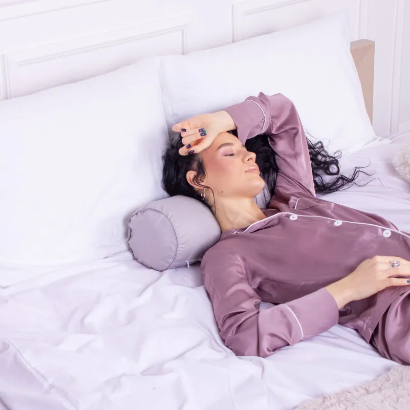 Подушка-валик №8350 Naturale Line 16-5703 Light Gray Tencel - 2